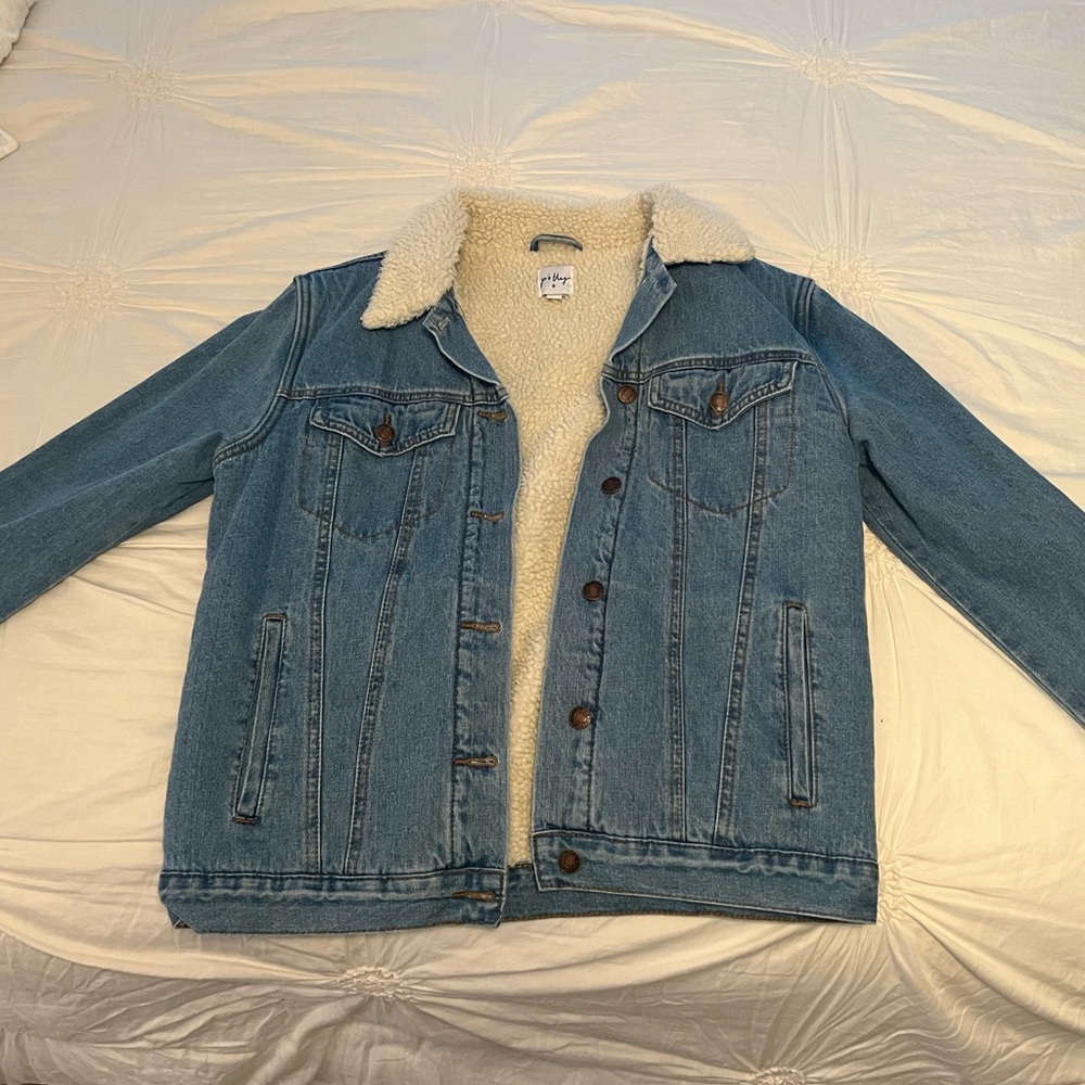Princess Polly denim sherpa jacket